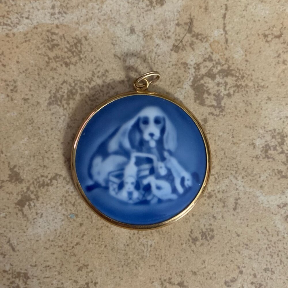 Vintage Copenhagen Porcelain Denmark B&G Pendant Necklace - Picture 6 of 7